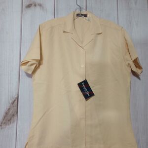 Forest and Hue Shirt Ladies Medium Yellow Button Front